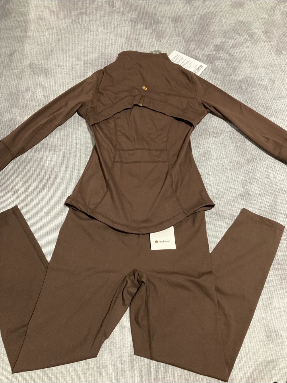 lululemon athletica Brown Zip Jacket & Matching Leggings Set - Picture 2 of 4